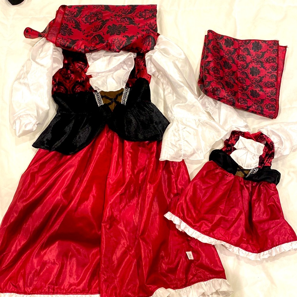 Little Adventures (washable!) Pirate Costume for girl and doll, size 3-5 years